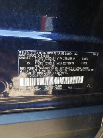 Photo 10 from auction – 2019 TOYOTA RAV4 XLE P with VIN 2T3C1RFV3KW020047