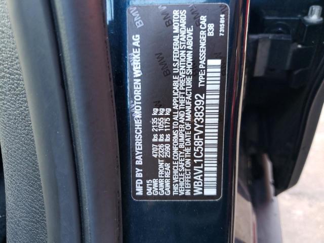Photo 10 from auction – 2015 BMW X1 XDRIVE2 with VIN WBAVL1C58FVY38392