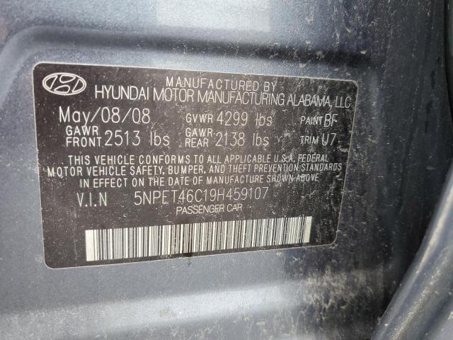 Photo 10 from auction – 2009 HYUNDAI SONATA GLS with VIN 5NPET46C19H459107