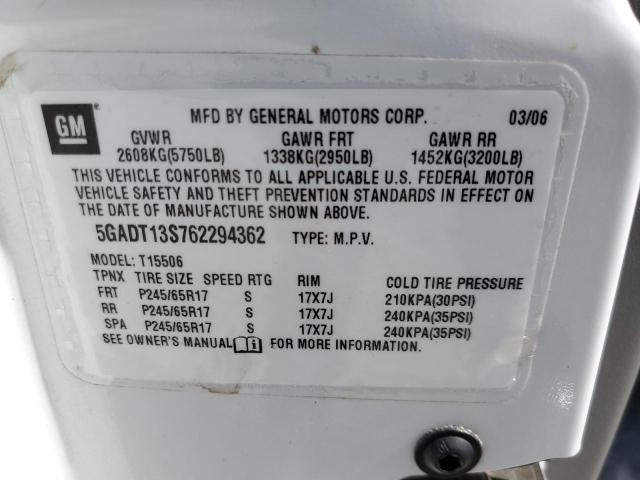 Zdjęcie 10 z aukcji – 2006 BUICK RAINIER CX z VIN 5GADT13S762294362