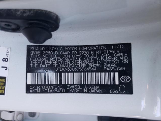 Photo 10 from auction – 2013 TOYOTA PRIUS with VIN JTDKN3DU6D5564544