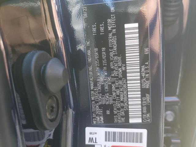 Photo 10 from auction – 2022 TOYOTA HIGHLANDER with VIN 5TDHZRBH0NS586347