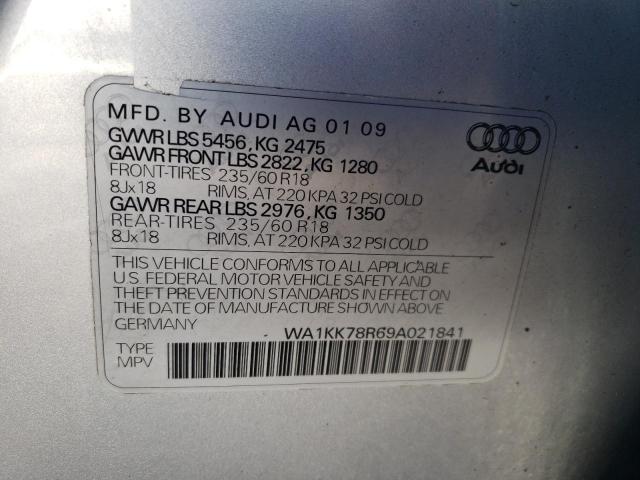 Photo 10 from auction – 2009 AUDI Q5 3.2 with VIN WA1KK78R69A021841