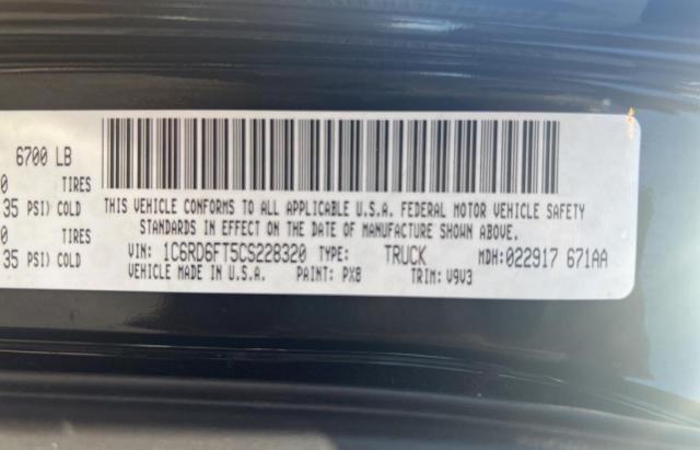 Photo 10 from auction – 2012 DODGE RAM 1500 S with VIN 1C6RD6FT5CS228320