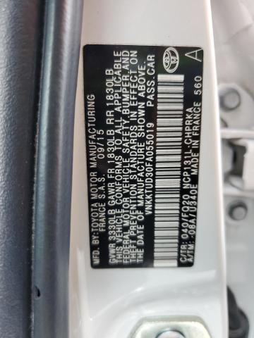 Photo 10 from auction – 2015 TOYOTA YARIS with VIN VNKKTUD30FA055019