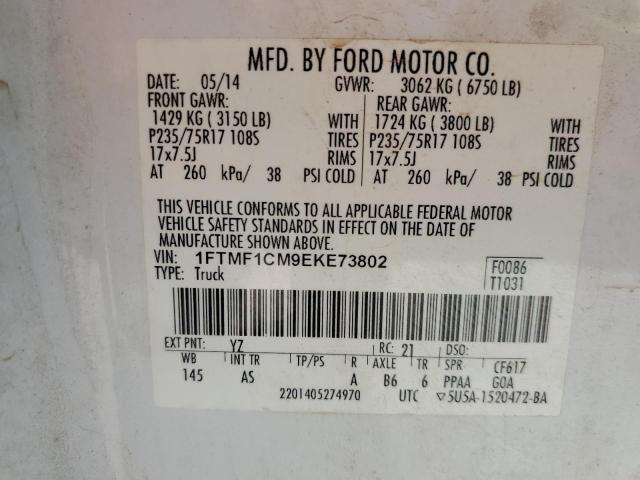Zdjęcie 10 z aukcji – 2014 FORD F150 z VIN 1FTMF1CM9EKE73802