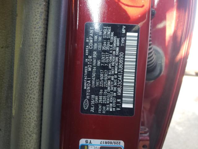 Photo 10 from auction – 2018 HYUNDAI TUCSON SEL with VIN KM8J3CA41JU808930