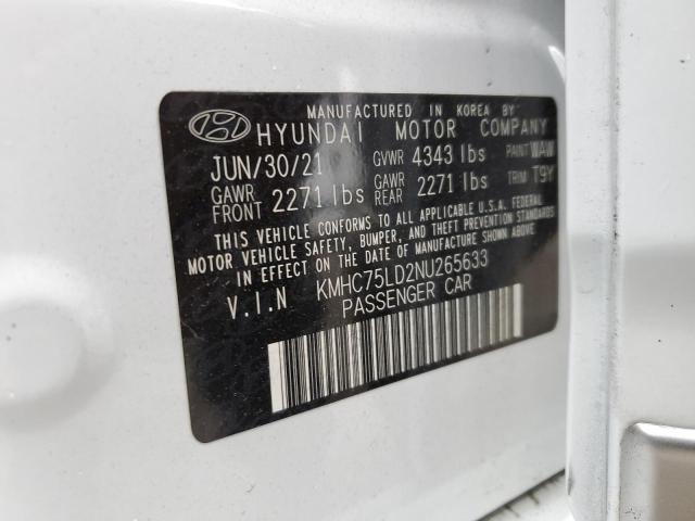 Photo 10 from auction – 2022 HYUNDAI IONIQ SEL with VIN KMHC75LD2NU265633
