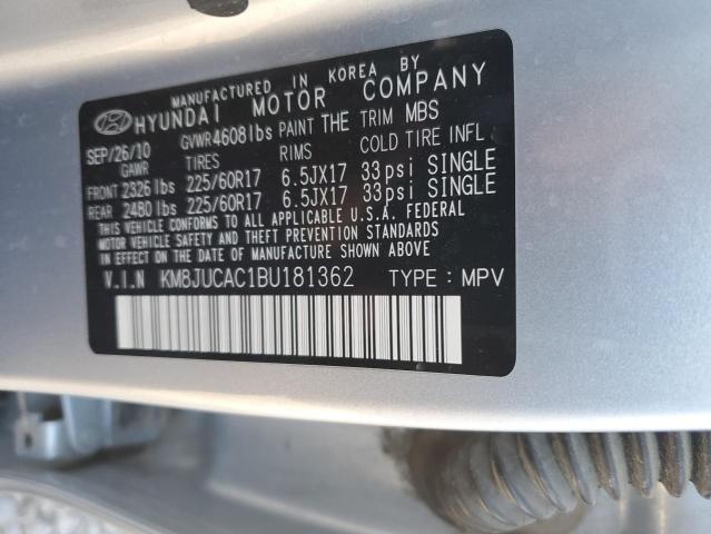 Photo 10 from auction – 2011 HYUNDAI TUCSON GLS with VIN KM8JUCAC1BU181362