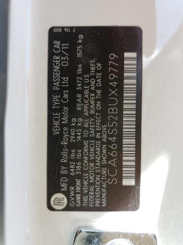 Photo 10 from auction – 2011 ROLLS-ROYCE GHOST with VIN SCA664S52BUX49779
