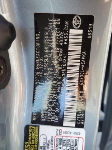 Photo 10 from auction – 2006 TOYOTA AVALON with VIN 4T1BK36B36U106341