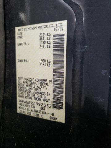 Photo 10 from auction – 2016 NISSAN MAXIMA 3.5 with VIN 1N4AA6AP3GC392552