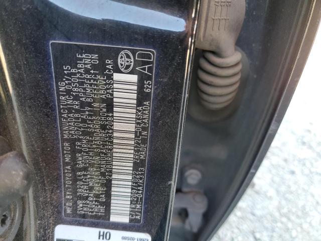 Photo 10 from auction – 2015 TOYOTA COROLLA L with VIN 2T1BURHE8FC342084