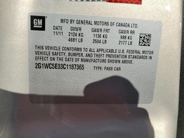 Photo 10 from auction – 2012 CHEVROLET IMPALA LTZ with VIN 2G1WC5E33C1187365