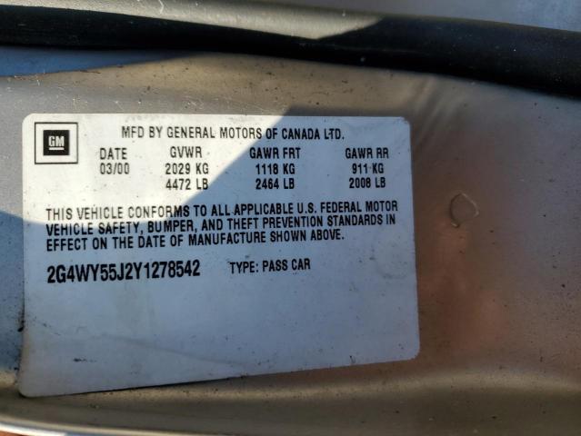 Photo 10 from auction – 2000 BUICK CENTURY LI with VIN 2G4WY55J2Y1278542