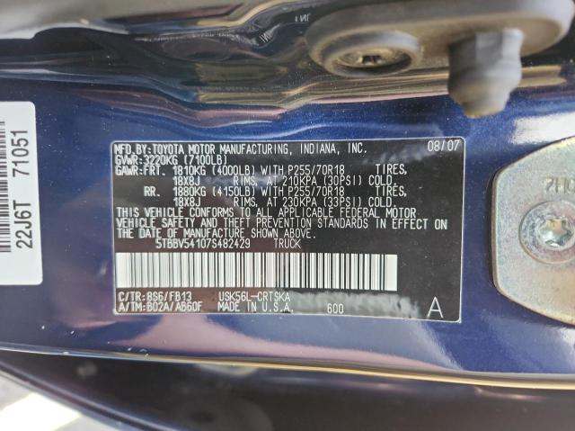 Photo 10 from auction – 2007 TOYOTA TUNDRA DOU with VIN 5TBBV54107S482429