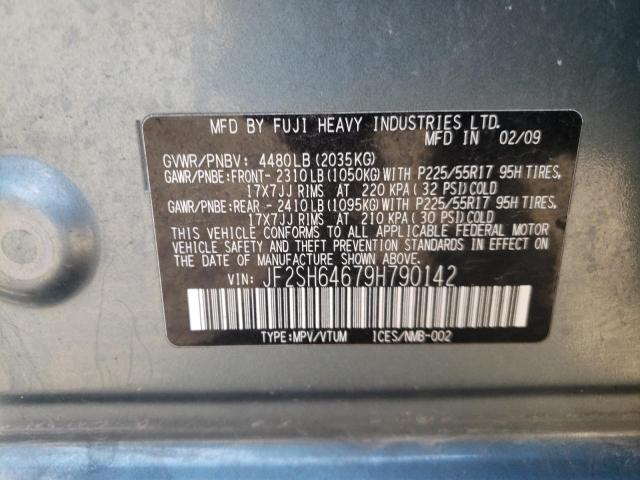 Photo 10 from auction – 2009 SUBARU FORESTER 2 with VIN JF2SH64679H790142