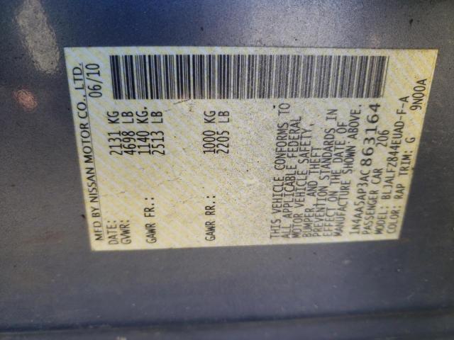 Photo 10 from auction – 2010 NISSAN MAXIMA S with VIN 1N4AA5AP3AC863164