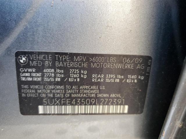 Photo 10 from auction – 2009 BMW X5 XDRIVE3 with VIN 5UXFE43509L272391