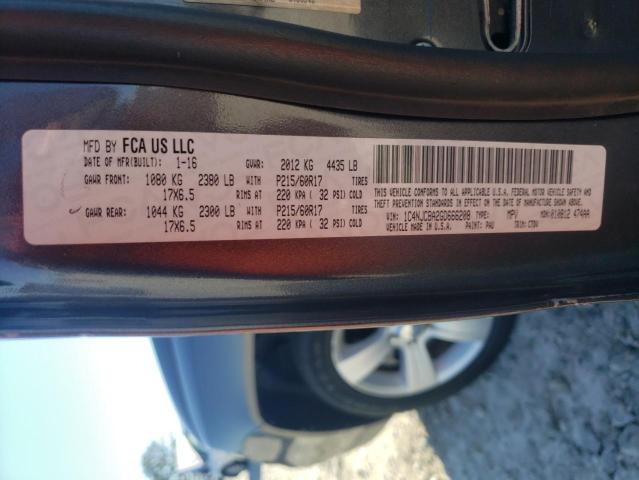Photo 10 from auction – 2016 JEEP COMPASS SP with VIN 1C4NJCBA2GD666208