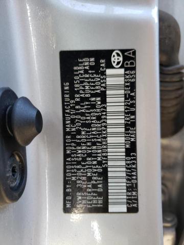 Photo 10 from auction – 2019 TOYOTA COROLLA L with VIN 5YFBURHEXKP939473