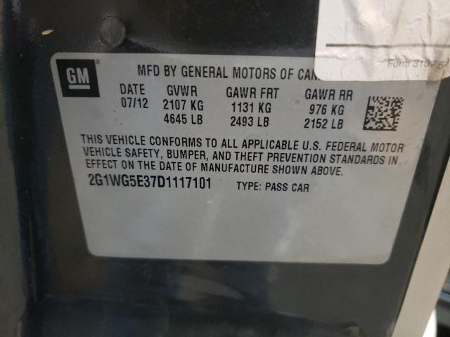 Photo 10 from auction – 2013 CHEVROLET IMPALA LT with VIN 2G1WG5E37D1117101