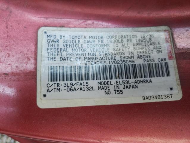 Photo 10 from auction – 1997 TOYOTA TERCEL CE with VIN JT2AC52L1V0235099