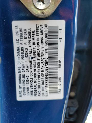 Photo 10 from auction – 2013 HONDA CIVIC EX with VIN 19XFB2F85DE273946