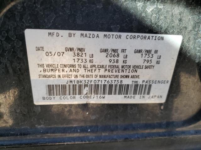 Photo 10 from auction – 2007 MAZDA 3 I with VIN JM1BK32F071763758