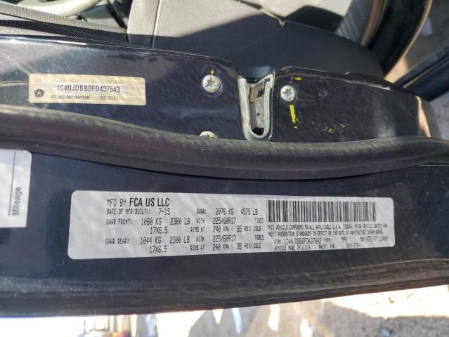 Photo 10 from auction – 2015 JEEP COMPASS SP with VIN 1C4NJDBB8FD437643