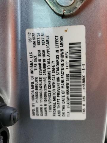 Photo 10 from auction – 2017 HONDA CR-V EX with VIN 7FARW1H56HE015390