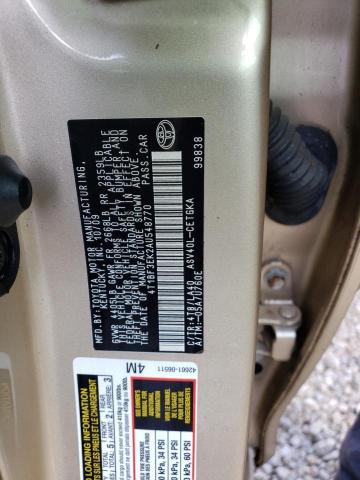 Photo 10 from auction – 2010 TOYOTA CAMRY BASE with VIN 4T1BF3EK2AU548770