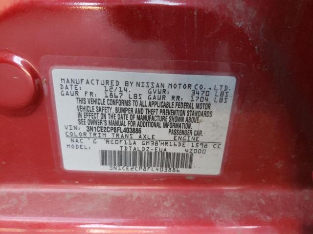 Photo 10 from auction – 2015 NISSAN VERSA NOTE with VIN 3N1CE2CP8FL403886