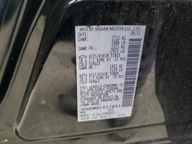 Photo 10 from auction – 2014 NISSAN PATHFINDER with VIN 5N1AR2MM8EC617893