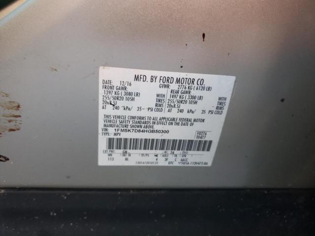 Photo 10 from auction – 2017 FORD EXPLORER X with VIN 1FM5K7D84HGB50300