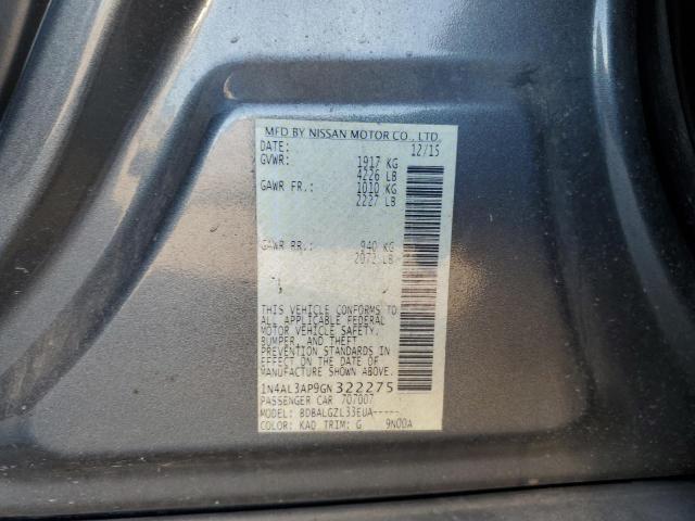 Photo 10 from auction – 2016 NISSAN ALTIMA 2.5 with VIN 1N4AL3AP9GN322275