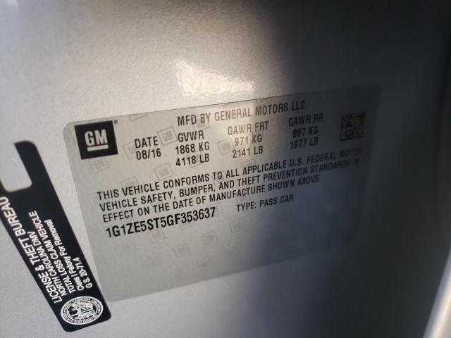 Photo 10 from auction – 2016 CHEVROLET MALIBU LT with VIN 1G1ZE5ST5GF353637