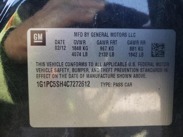 Photo 10 from auction – 2012 CHEVROLET CRUZE LS with VIN 1G1PC5SH4C7272612