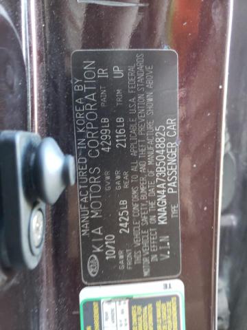 Photo 10 from auction – 2011 KIA OPTIMA EX with VIN KNAGN4A73B5048825