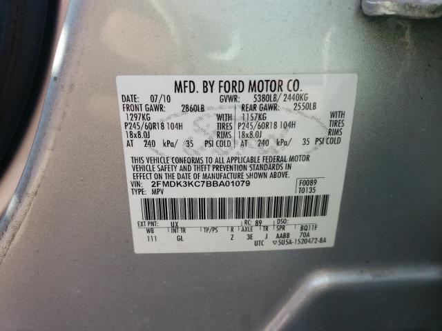Photo 10 from auction – 2011 FORD EDGE LIMIT with VIN 2FMDK3KC7BBA01079