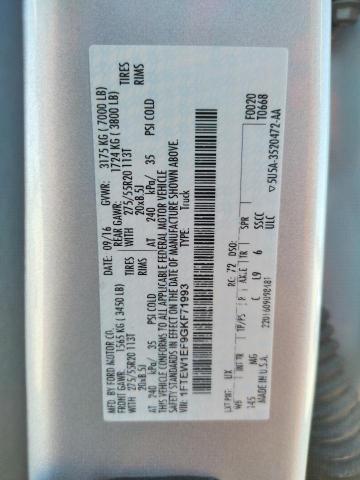 Photo 10 from auction – 2016 FORD F150 SUPER with VIN 1FTEW1EF9GKF71993