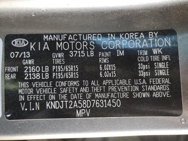 Photo 10 from auction – 2013 KIA SOUL with VIN KNDJT2A58D7631450