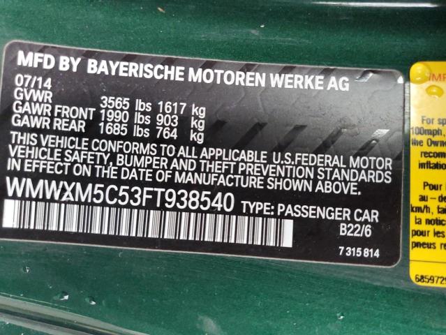 Photo 10 from auction – 2015 MINI COOPER with VIN WMWXM5C53FT938540