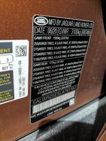 Photo 10 from auction – 2020 LAND ROVER RANGE ROVE with VIN SALWR2SE5LA741157