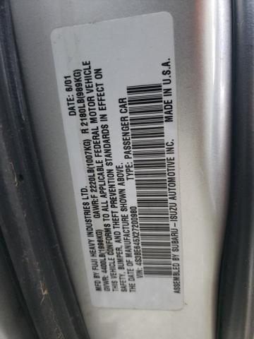 Photo 10 from auction – 2002 SUBARU LEGACY GT with VIN 4S3BE645X27200980