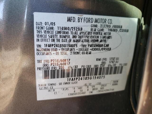 Photo 10 from auction – 2005 FORD FIVE HUNDR with VIN 1FAFP24185G154075