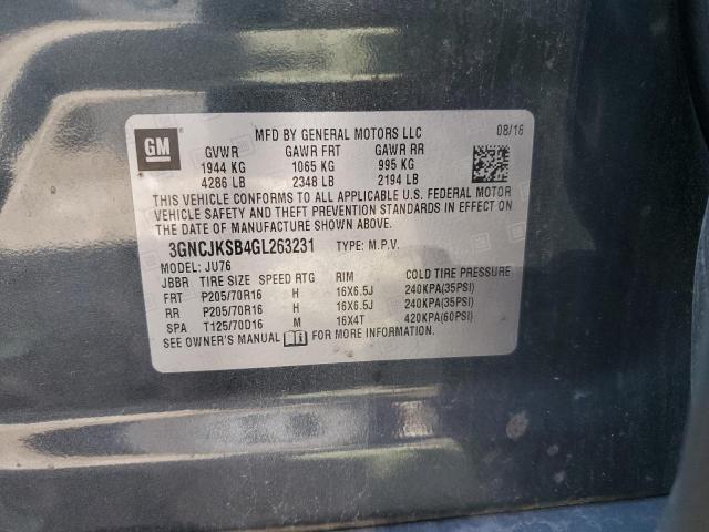 Photo 10 from auction – 2016 CHEVROLET TRAX LS with VIN 3GNCJKSB4GL263231