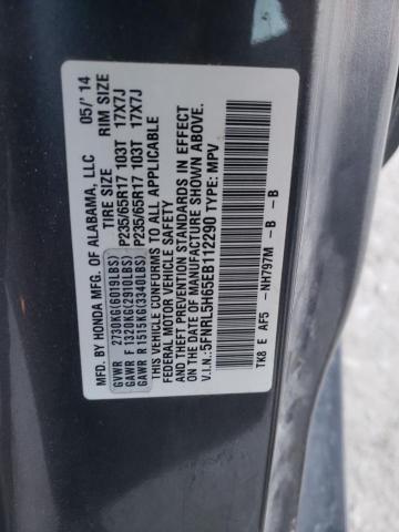 Photo 10 from auction – 2014 HONDA ODYSSEY EX with VIN 5FNRL5H65EB112290