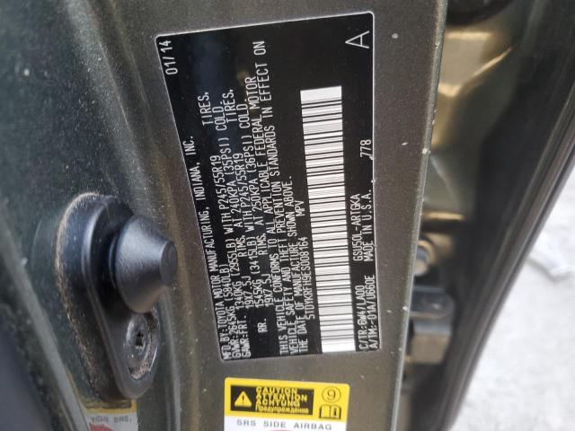 Photo 10 from auction – 2014 TOYOTA HIGHLANDER with VIN 5TDYKRFH9ES008164