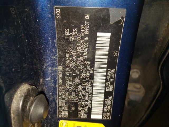 Photo 10 from auction – 2004 TOYOTA HIGHLANDER with VIN JTEDP21A740017752